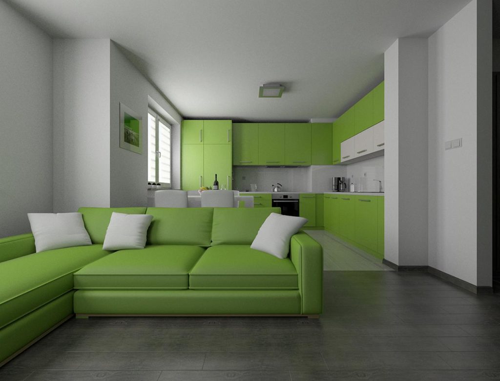 Вариант дизайна современной кухни в 2 комнатной хрущевке 42 кв м