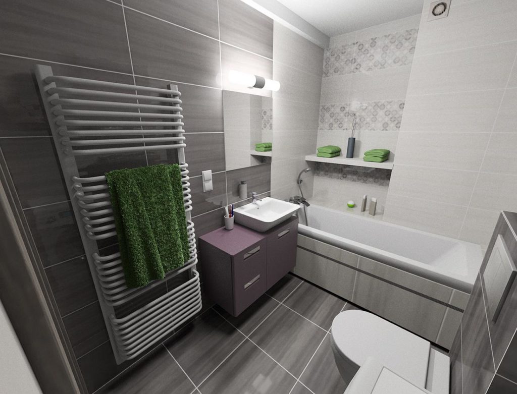 Вариант дизайна ванной комнаты 2 комнатной хрущевки 42
